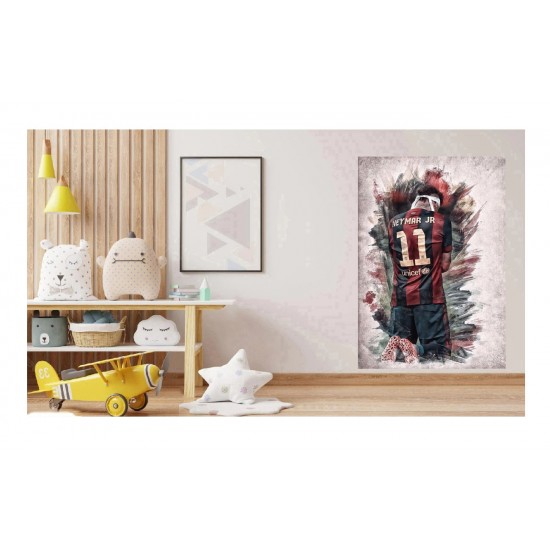 Sticker decorativ, Fotbalist, Negru, 90 cm, 1364STK-6 Sticker decorativ, Fotbalist, Negru, 90 cm, 1364STK-6