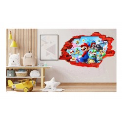 Sticker decorativ, Mario, Albastru,1365STK-3 Sticker decorativ, Mario, Albastru,1365STK-3