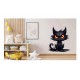 Sticker decorativ, Pisica, Negru, 1366STK-11