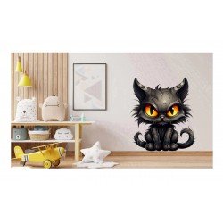 Sticker decorativ, Pisica, Negru, 1366STK-3 Sticker decorativ, Pisica, Negru, 1366STK-3