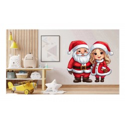 Sticker decorativ, Mos Craciun, Rosu, 1368STK-3 Sticker decorativ, Mos Craciun, Rosu, 1368STK-3