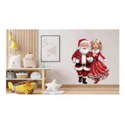 Sticker decorativ, Mos Craciun, Rosu, 1368STK-4 Sticker decorativ, Mos Craciun, Rosu, 1368STK-4