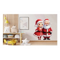 Sticker decorativ, Mos Craciun, Rosu, 1368STK-5 Sticker decorativ, Mos Craciun, Rosu, 1368STK-5