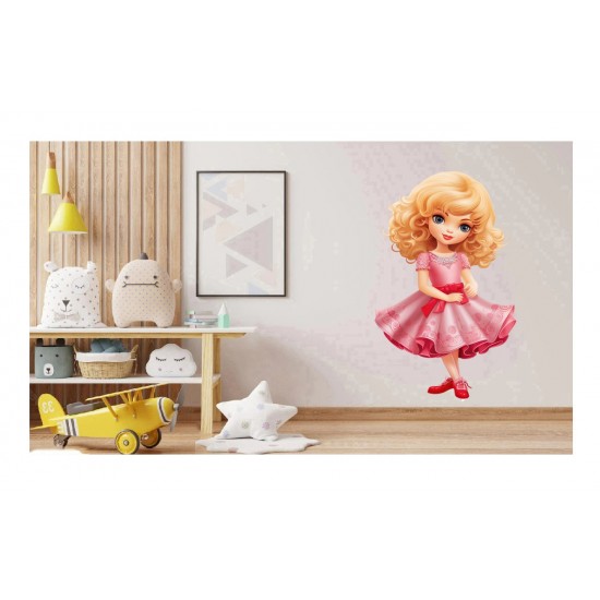 Sticker decorativ, Printesa, Rosu, 1369STK-8 Sticker decorativ, Printesa, Rosu, 1369STK-8