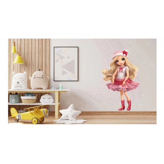 Sticker decorativ, Printesa, Rosu, 1369STK-9 Sticker decorativ, Printesa, Rosu, 1369STK-9