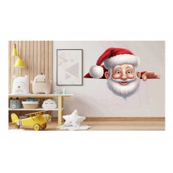 Sticker decorativ, Mos Craciun, Rosu, 1371STK-15 Sticker decorativ, Mos Craciun, Rosu, 1371STK-15
