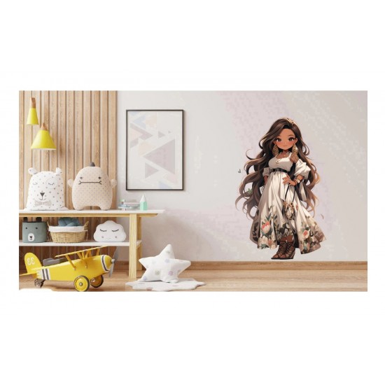 Sticker decorativ, Printesa, Negru, 1372STK-11 Sticker decorativ, Printesa, Negru, 1372STK-11