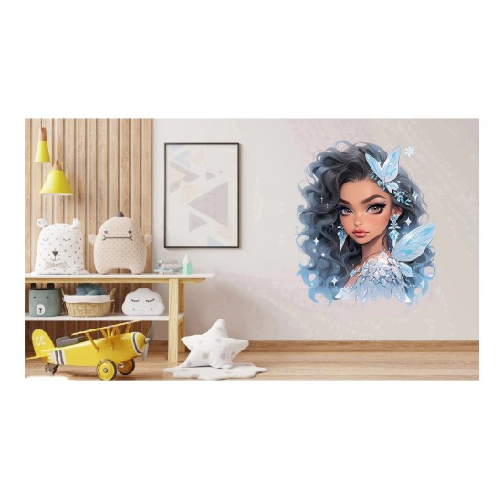 Sticker decorativ, Printesa, Negru, 1374STK-11 Sticker decorativ, Printesa, Negru, 1374STK-11