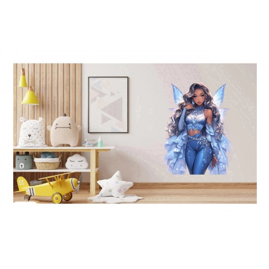 Sticker decorativ, Printesa, Albastru, 1374STK-17