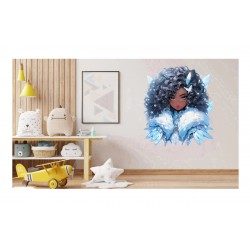 Sticker decorativ, Printesa, Albastru, 1374STK-19 Sticker decorativ, Printesa, Albastru, 1374STK-19