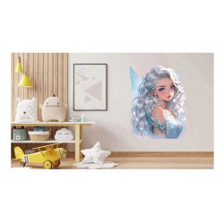 Sticker decorativ, Printesa, Alb, 1374STK-3 Sticker decorativ, Printesa, Alb, 1374STK-3