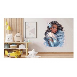 Sticker decorativ, Printesa, Albastru, 1374STK-6 Sticker decorativ, Printesa, Albastru, 1374STK-6