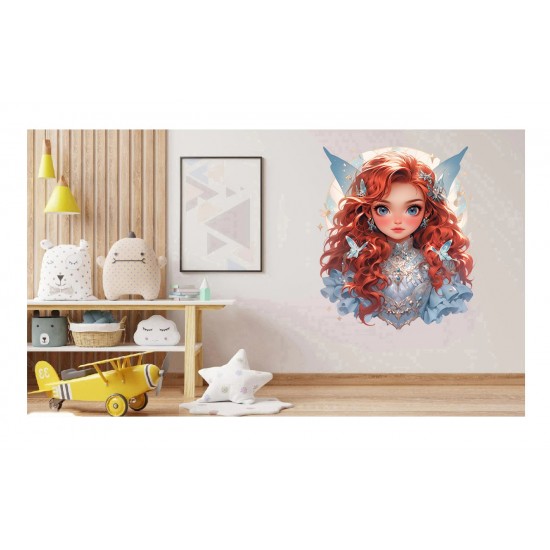 Sticker decorativ, Printesa, Rosu, 1374STK-7