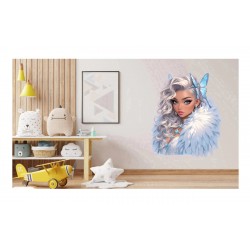 Sticker decorativ, Printesa, Alb, 1374STK-9 Sticker decorativ, Printesa, Alb, 1374STK-9
