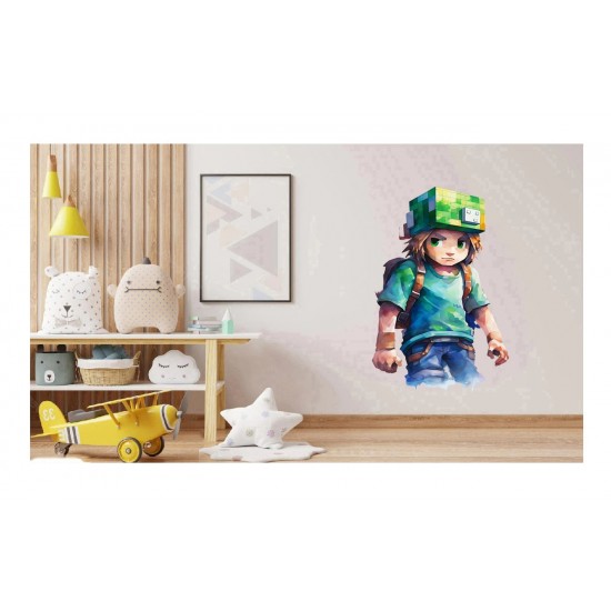 Sticker decorativ, Minecraft, Verde, 1376STK-1 Sticker decorativ, Minecraft, Verde, 1376STK-1