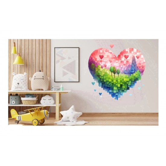 Sticker decorativ, Minecraft, Rosu, 1376STK-10 Sticker decorativ, Minecraft, Rosu, 1376STK-10