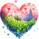 Sticker decorativ, Minecraft, Rosu, 1376STK-10 Sticker decorativ, Minecraft, Rosu, 1376STK-10