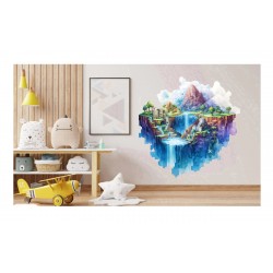 Sticker decorativ, Minecraft, Albastru, 1376STK-12 Sticker decorativ, Minecraft, Albastru, 1376STK-12