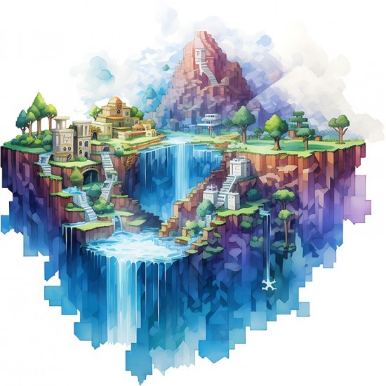 Sticker decorativ, Minecraft, Albastru, 1376STK-12 Sticker decorativ, Minecraft, Albastru, 1376STK-12