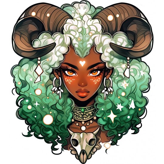 Sticker decorativ, Zodiac Taur, Verde, 1377STK-10 Sticker decorativ, Zodiac Taur, Verde, 1377STK-10