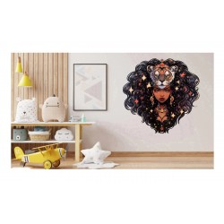 Sticker decorativ, Zodiac Leu, Negru, 1377STK-5 Sticker decorativ, Zodiac Leu, Negru, 1377STK-5
