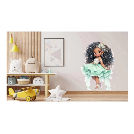 Sticker decorativ, Printesa, Turcoaz, 1378STK-10 Sticker decorativ, Printesa, Turcoaz, 1378STK-10