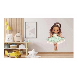 Sticker decorativ, Printesa, Turcoaz, 1378STK-12 Sticker decorativ, Printesa, Turcoaz, 1378STK-12