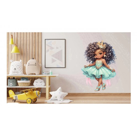 Sticker decorativ, Printesa, Turcoaz, 1378STK-14 Sticker decorativ, Printesa, Turcoaz, 1378STK-14