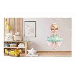 Sticker decorativ, Printesa, Turcoaz, 1378STK-15 Sticker decorativ, Printesa, Turcoaz, 1378STK-15