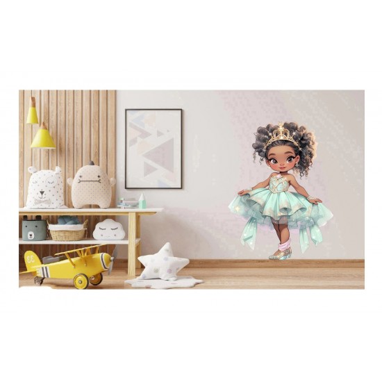 Sticker decorativ, Printesa, Turcoaz, 1378STK-16 Sticker decorativ, Printesa, Turcoaz, 1378STK-16