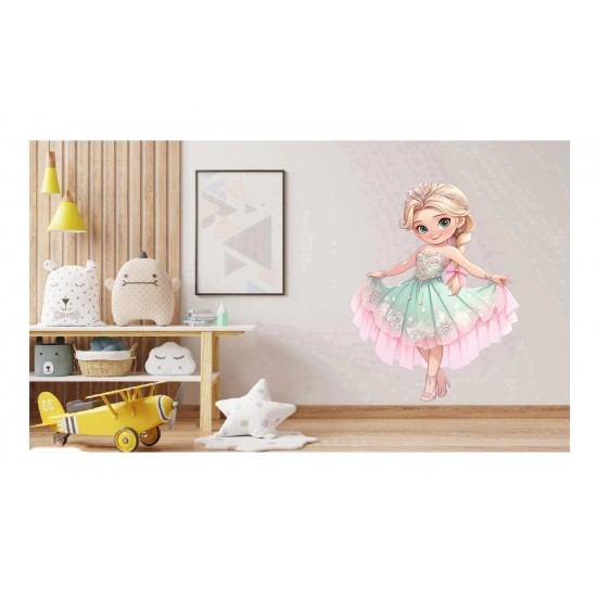 Sticker decorativ, Printesa, Roz, 1378STK-3 Sticker decorativ, Printesa, Roz, 1378STK-3