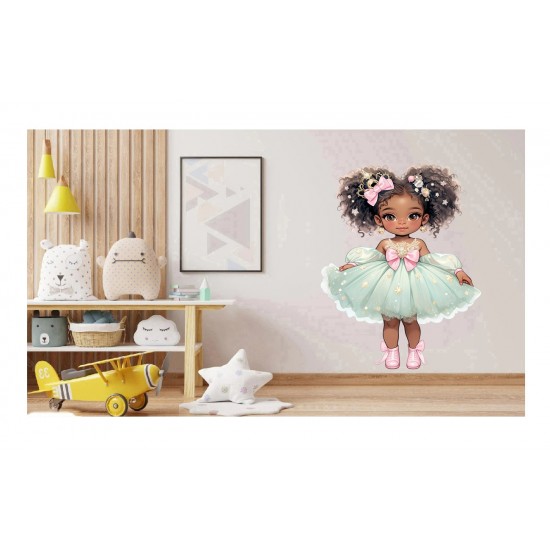 Sticker decorativ, Printesa, Turcoaz, 1378STK-4 Sticker decorativ, Printesa, Turcoaz, 1378STK-4