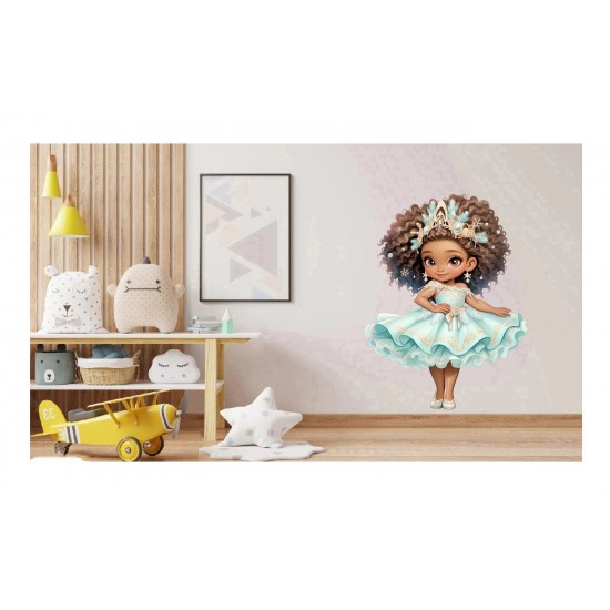 Sticker decorativ, Printesa, Turcoaz, 1378STK-5 Sticker decorativ, Printesa, Turcoaz, 1378STK-5