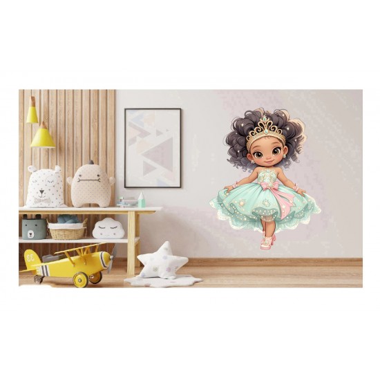 Sticker decorativ, Printesa, Turcoaz, 1378STK-6 Sticker decorativ, Printesa, Turcoaz, 1378STK-6