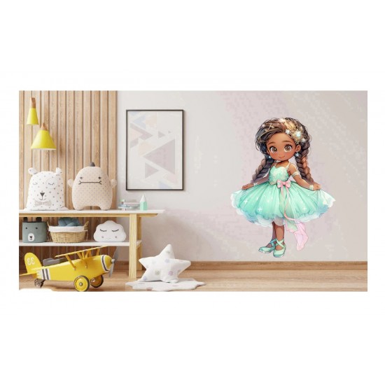 Sticker decorativ, Printesa, Turcoaz, 1378STK-9 Sticker decorativ, Printesa, Turcoaz, 1378STK-9