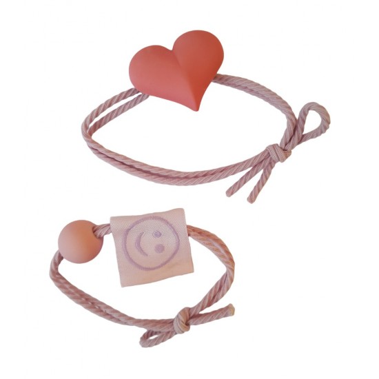 Set 2 elastice de par in forma de inima, 8 cm, Roz, 31BJ Set 2 elastice de par in forma de inima, 8 cm, Roz, 31BJ