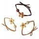 Set 3 elastice de par, Floare, 8 cm, Multicolor, 37BJ