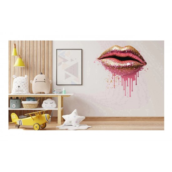 Sticker decorati, Buze, Roz, 62 cm, 1301STK-1 Sticker decorati, Buze, Roz, 62 cm, 1301STK-1