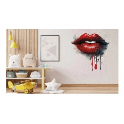 Sticker decorativ, Buze, Rosu, 62 cm, 1302STK-10 Sticker decorativ, Buze, Rosu, 62 cm, 1302STK-10