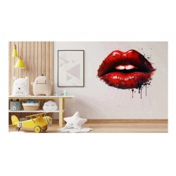 Sticker decorativ, Buze, Rosu, 60 cm, 1302STK-16 Sticker decorativ, Buze, Rosu, 60 cm, 1302STK-16