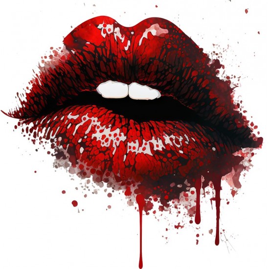 Sticker decorativ, Buze, Rosu, 60 cm, 1302STK-17 Sticker decorativ, Buze, Rosu, 60 cm, 1302STK-17