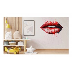 Sticker decorativ, Buze, Rosu, 64 cm, 1302STK-19 Sticker decorativ, Buze, Rosu, 64 cm, 1302STK-19