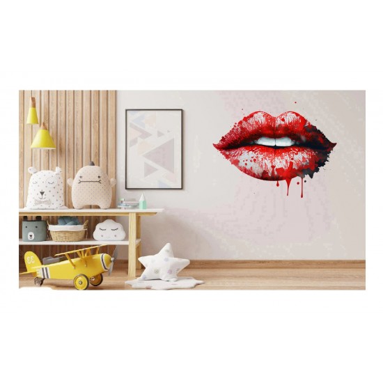 Sticker decorativ, Buze, Rosu, 64 cm, 1302STK-19 Sticker decorativ, Buze, Rosu, 64 cm, 1302STK-19