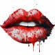 Sticker decorativ, Buze, Rosu, 64 cm, 1302STK-19 Sticker decorativ, Buze, Rosu, 64 cm, 1302STK-19