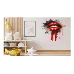 Sticker decorativ, Buze, Rosu, 60 cm, 1302STK-2 Sticker decorativ, Buze, Rosu, 60 cm, 1302STK-2