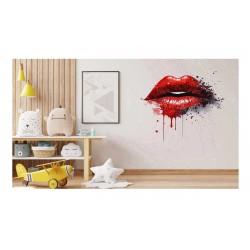 Sticker decorativ, Buze, Rosu, 62 cm, 1302STK-6 Sticker decorativ, Buze, Rosu, 62 cm, 1302STK-6