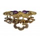 Clama de par in forma de Paun, Vintage, 7 cm, Mov, 89BJ
