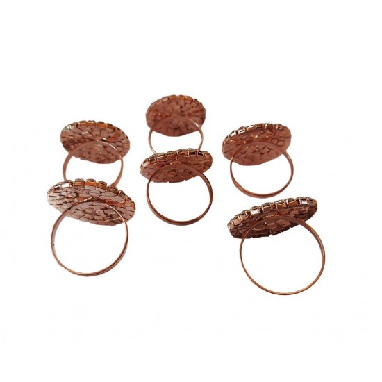 Set 6  Inel pentru servetele, Crystal Luxury, 4.5x4 cm, Gold, A80232