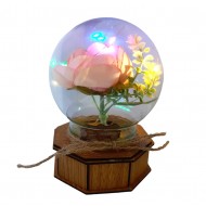 Aranjament floral cu Luminite si Muzicuta, Multicolor, 15 cm, MM9868B Aranjament floral cu Luminite si Muzicuta, Multicolor, 15 cm, MM9868B