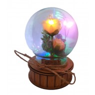Aranjament floral cu Luminite si Muzicuta, Multicolor, 15 cm, MM9870 Aranjament floral cu Luminite si Muzicuta, Multicolor, 15 cm, MM9870